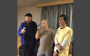 Container Ship Karaoke - Nathan, Valiente (the ship’s cook) and Ariel (able-seaman) sing 'Sailing'