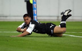 12th October, 2002. WestpacTrust Stadium, Wellington, New Zealand. Rugby League Test Match. Kiwis v Australia.Matt Utai.Australia won the match, 32-24.Pic: Andrew Cornaga/Photosport