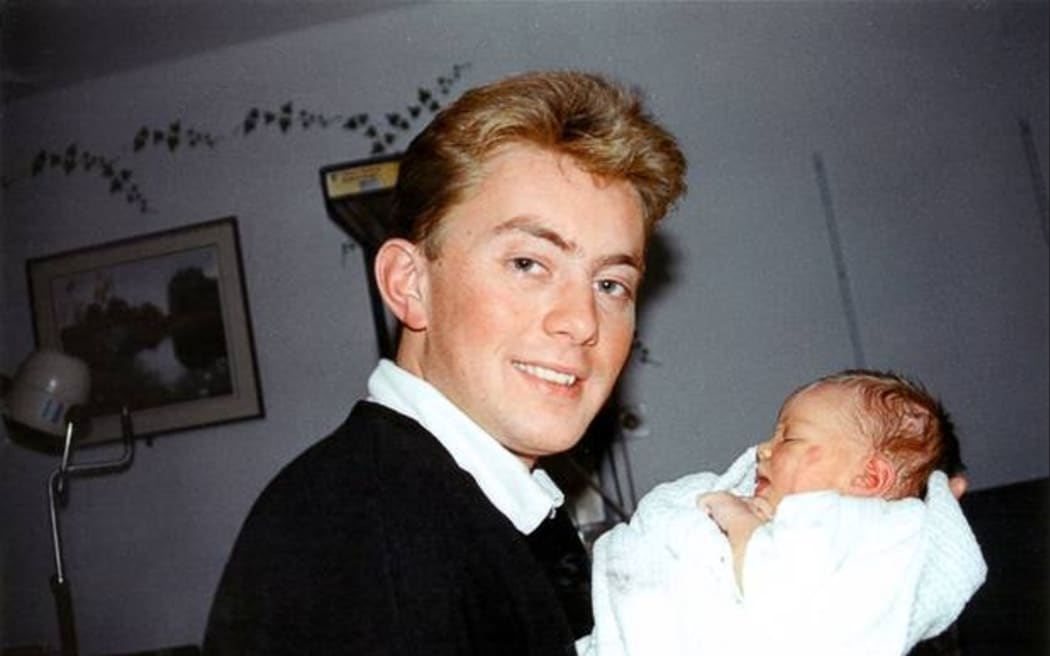 Baby Emily and Mark Longley (Supplied)