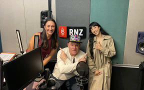 Alisa Xayalith in studio with Mark and Kara for On The Air