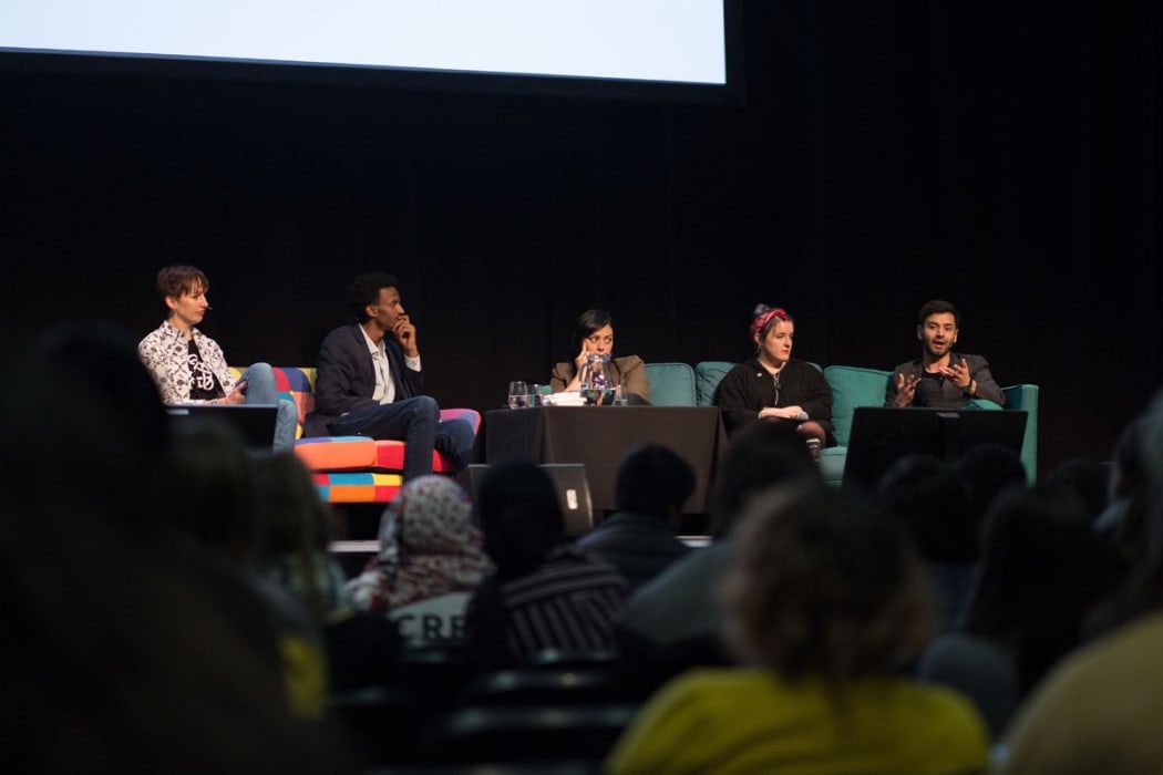 Guled Mire speaking at FFTFpanel
