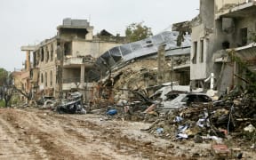 This picture shows the destruction from Israeli bombardments in Lebanon southern village of Khiam on 27 November 2024, after a ceasefire between Israel and Hezbollah took effect.