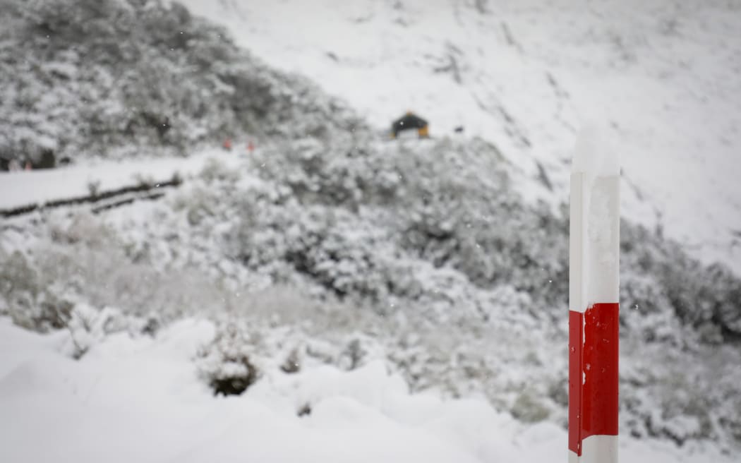 Closed Milford Road during winter