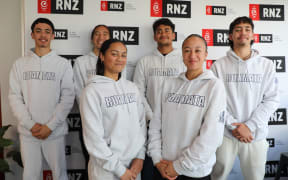 Te Kura kaupapa Maaori o Ruamata's school band performing for the Smoke Free Rock Quest 2024.