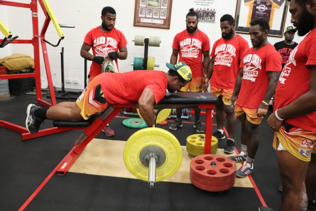 PNG Hunters' players hit the gym