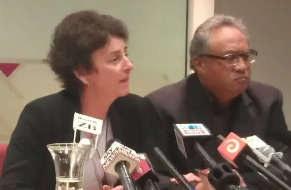 Dame Susan Devoy and principal race relations advisor Sam Sefuiva.
