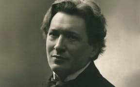 Head and shoulders shot of Italian pianist-composer Ferruccio Busoni