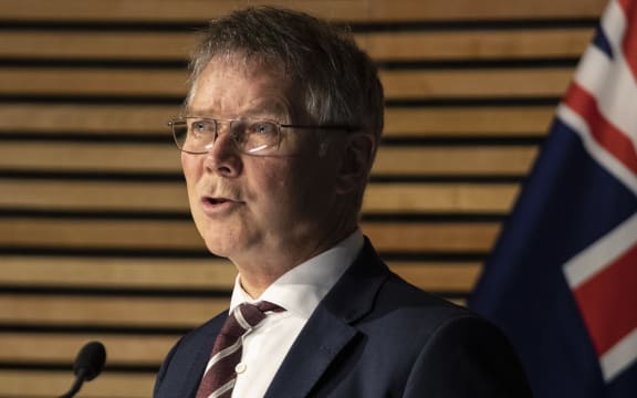Environment Minister David Parker at a press conference announcing the Government's reforms to clean up our 
waterways, Beehive Theatrette, Wellington.