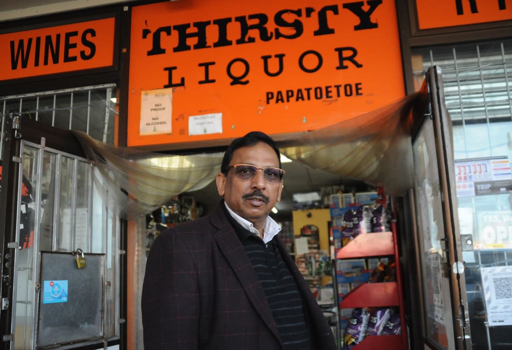 Narinder Kumar Singla, the owner of Papatoetoe’s Thirsty Liquor.