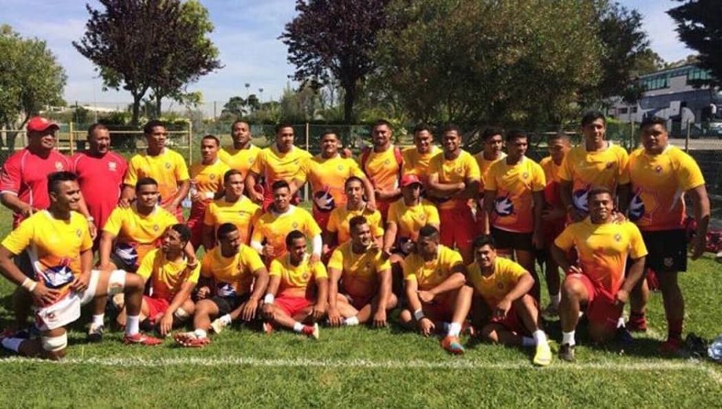 The Tonga Under 20s train in Lisbon at the World Rugby Junior Trophy.