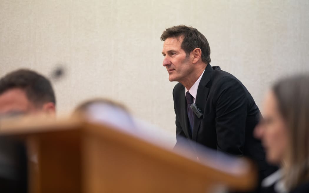 Olivia's step dad Chris Middleton in court questioning witness Jess Massey during day one of the inquest.