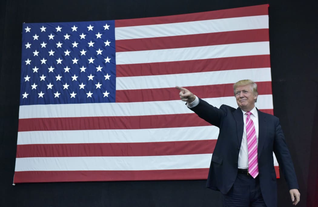 Donald Trump at a rally in Pennsylvania, one of the rust belt states where the polls consistently put Hillary Clinton ahead.