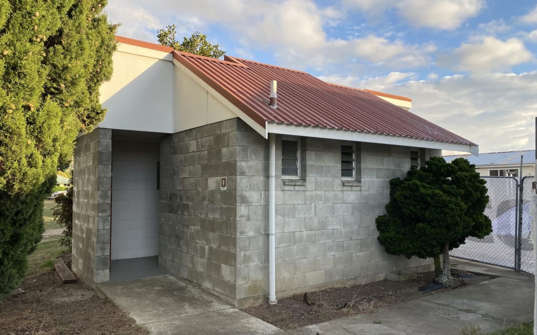 The public toilets at Jubilee Park by the football clubrooms are one of three that will temporarily close to save costs. Photo: Max Frethey. [via LDR single use only]