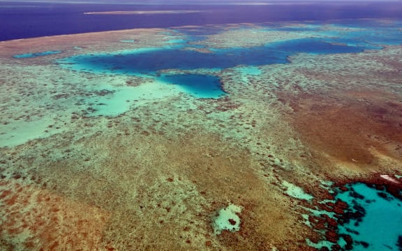 Landscape of the Great Barrier Reef in the Coral Sea off the coast of Queensland, Australia, 2018.

A three-year marine heat wave extended from June 2014 to May 2017,