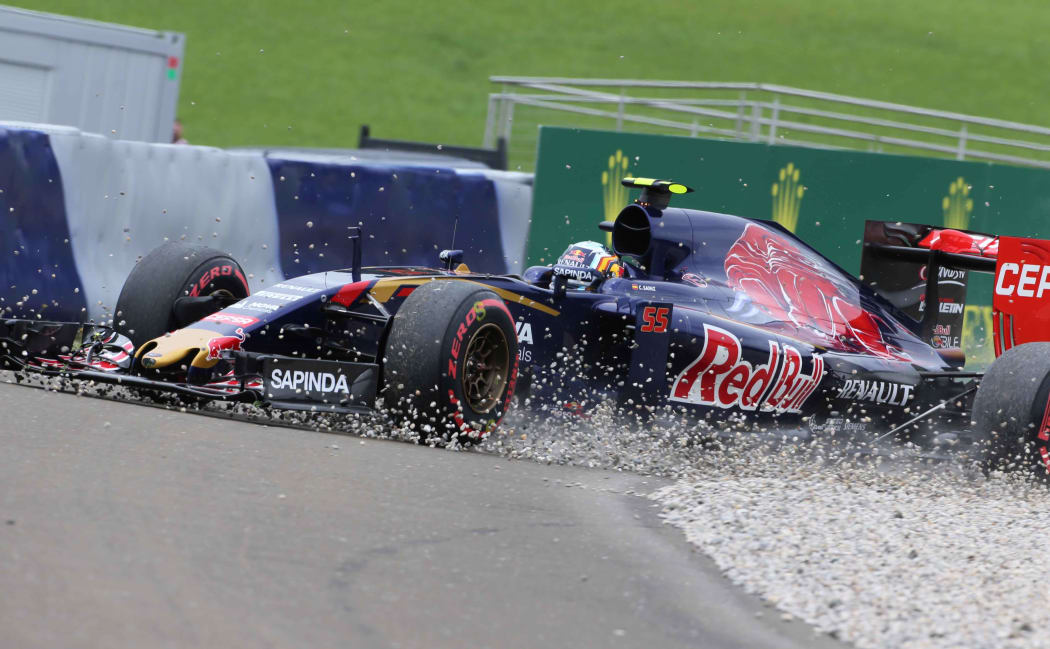 Carlos Sainz loses control in Austria, 2015.