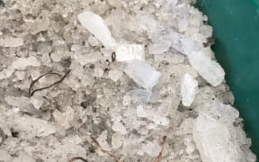 Some of the methamphetamine seized by Customs.