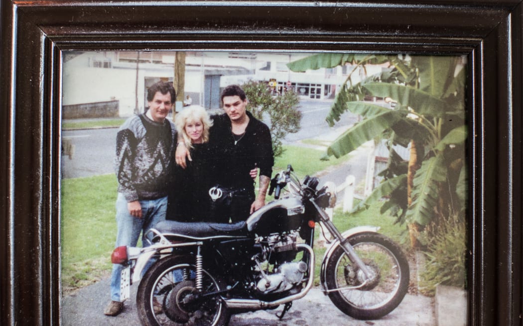 Stephen Stone (right), with his parents.