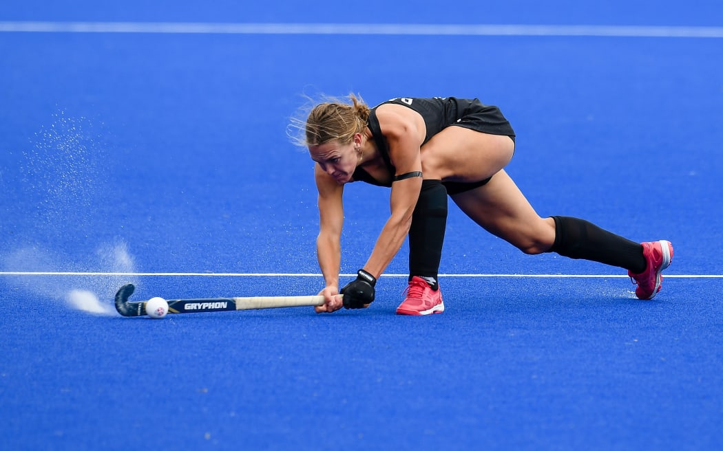 Frances Davies of the Black Sticks during the FIH Pro League for Hockey played between USA v Black Sticks Women, Nga Puna Wai Hockey Stadium in Christchurch.