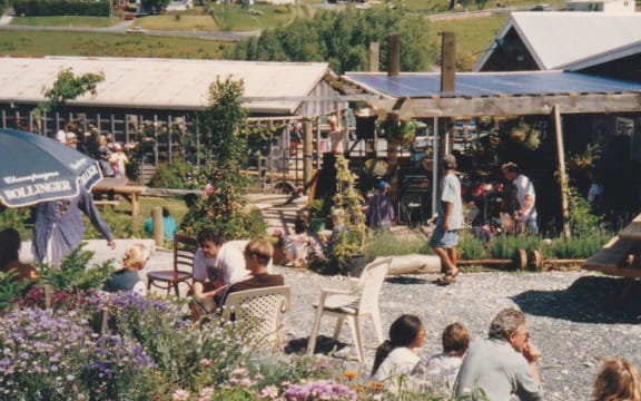 Outside at the Leigh Sawmill Cafe