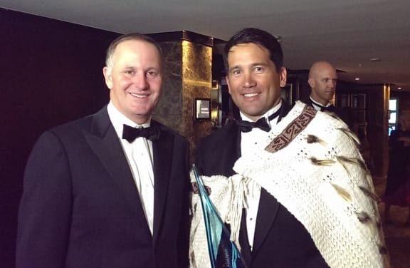 Prime Minister John Key and Dr Lance O'Sullivan.