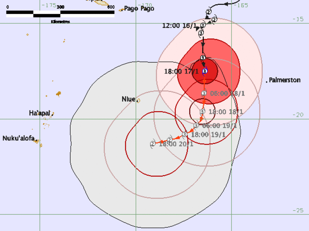 Map tracking Cyclone Victor