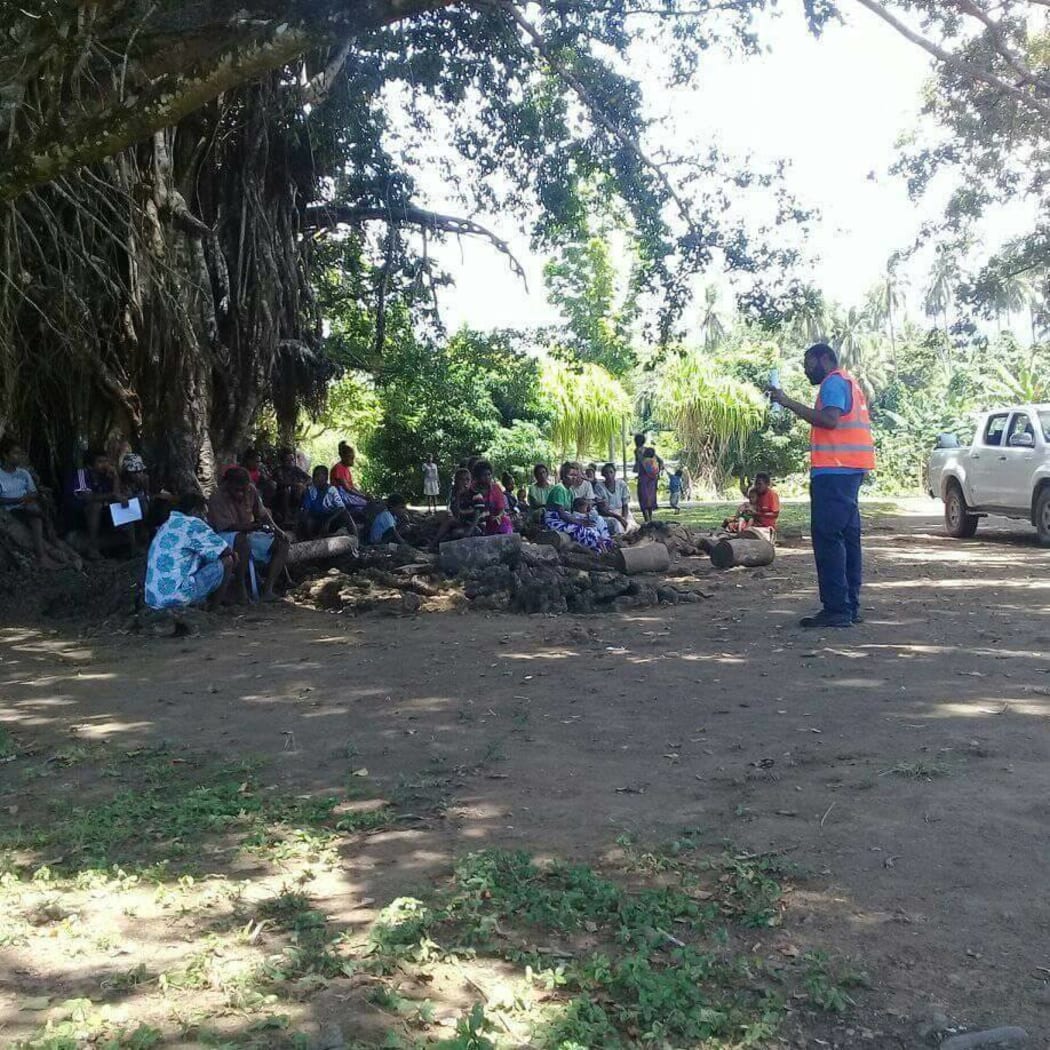 Evacuees given instructions in Ambae