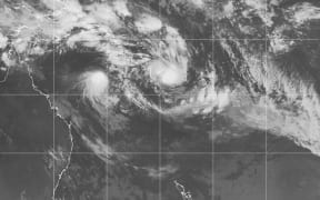 Satellite image of cyclone Winston