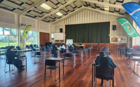 Students doing exams at Solway College