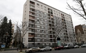 An apartment block in the 11th arrondisement of Paris on March 26, 2018, where the alleged murder of an 85-year-old Jewish woman took place.