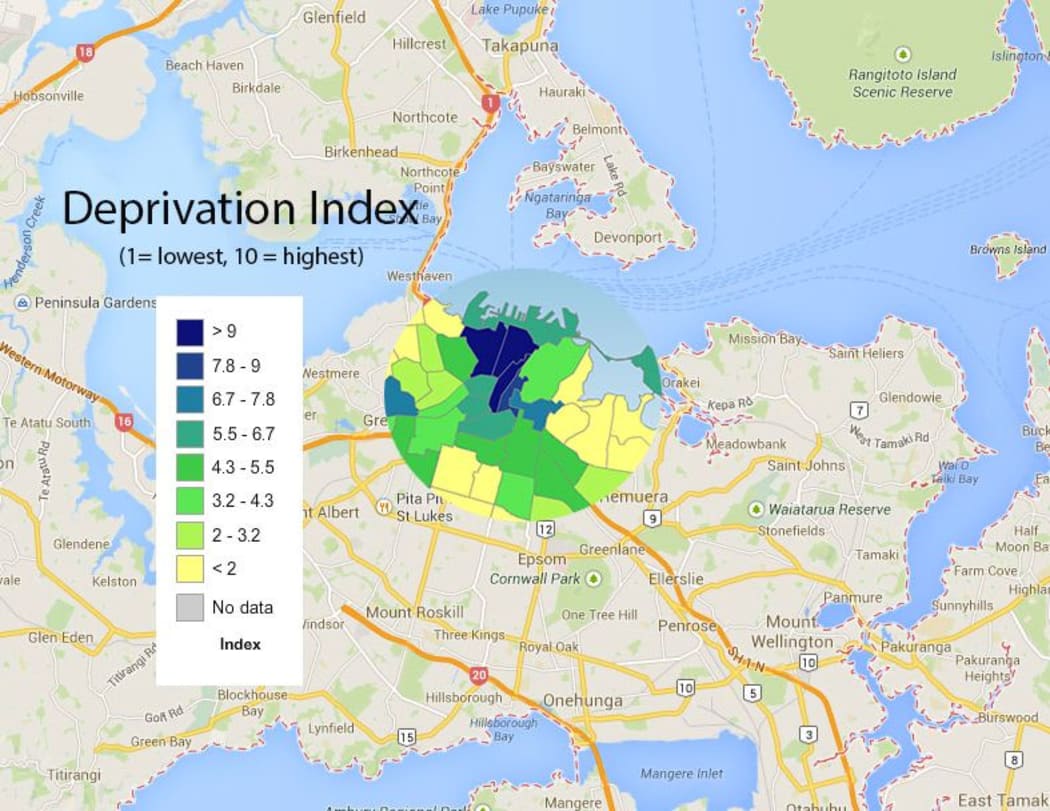 Auckland deprivation index