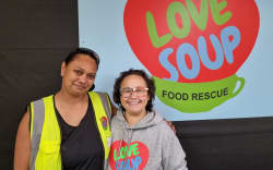 Rawinia Kahotea and Julie King from Love Soup in Rotorua.