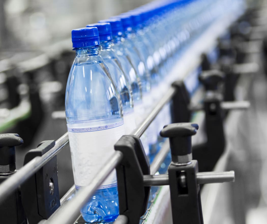 Close up of bottle industry
