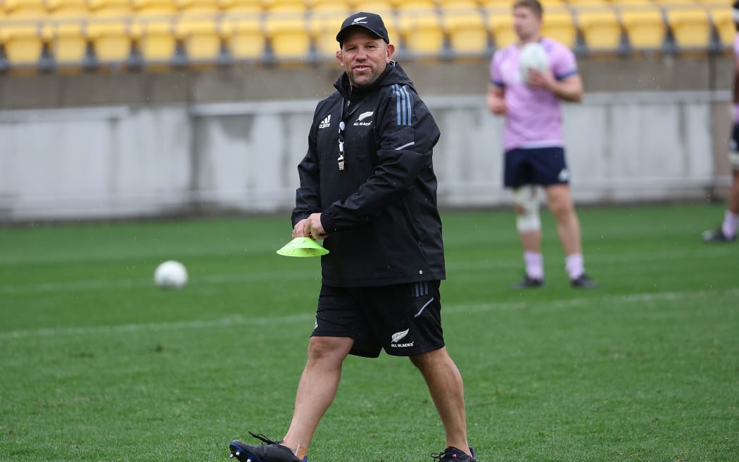 New All Blacks forwards coach Jason Ryan during an All Blacks training.