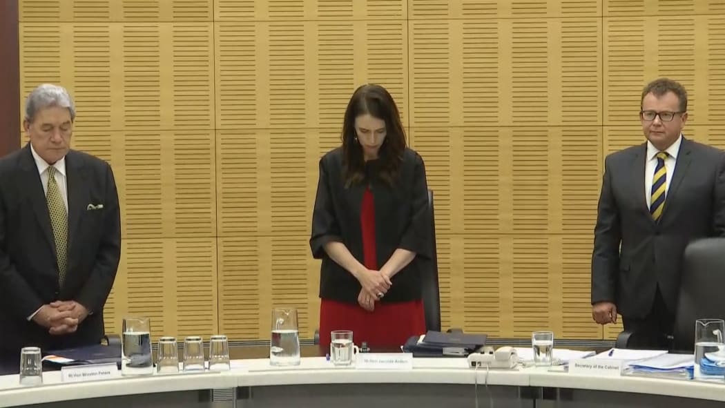 Prime Minister Jacinda Ardern and Cabinet observed one minute of silence to remember victims of the Whakaari / White Island eruption.
