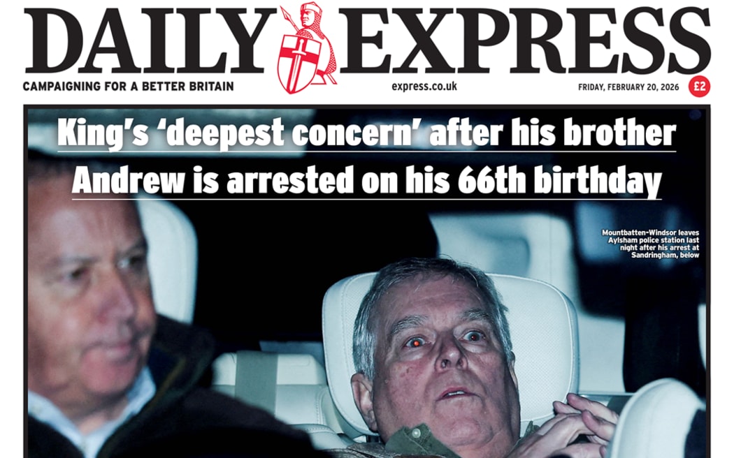 Britain's former prince Andrew has been arrested overnight over allegations he sent confidential government documents to the late convicted sex offender Jeffrey Epstein.
