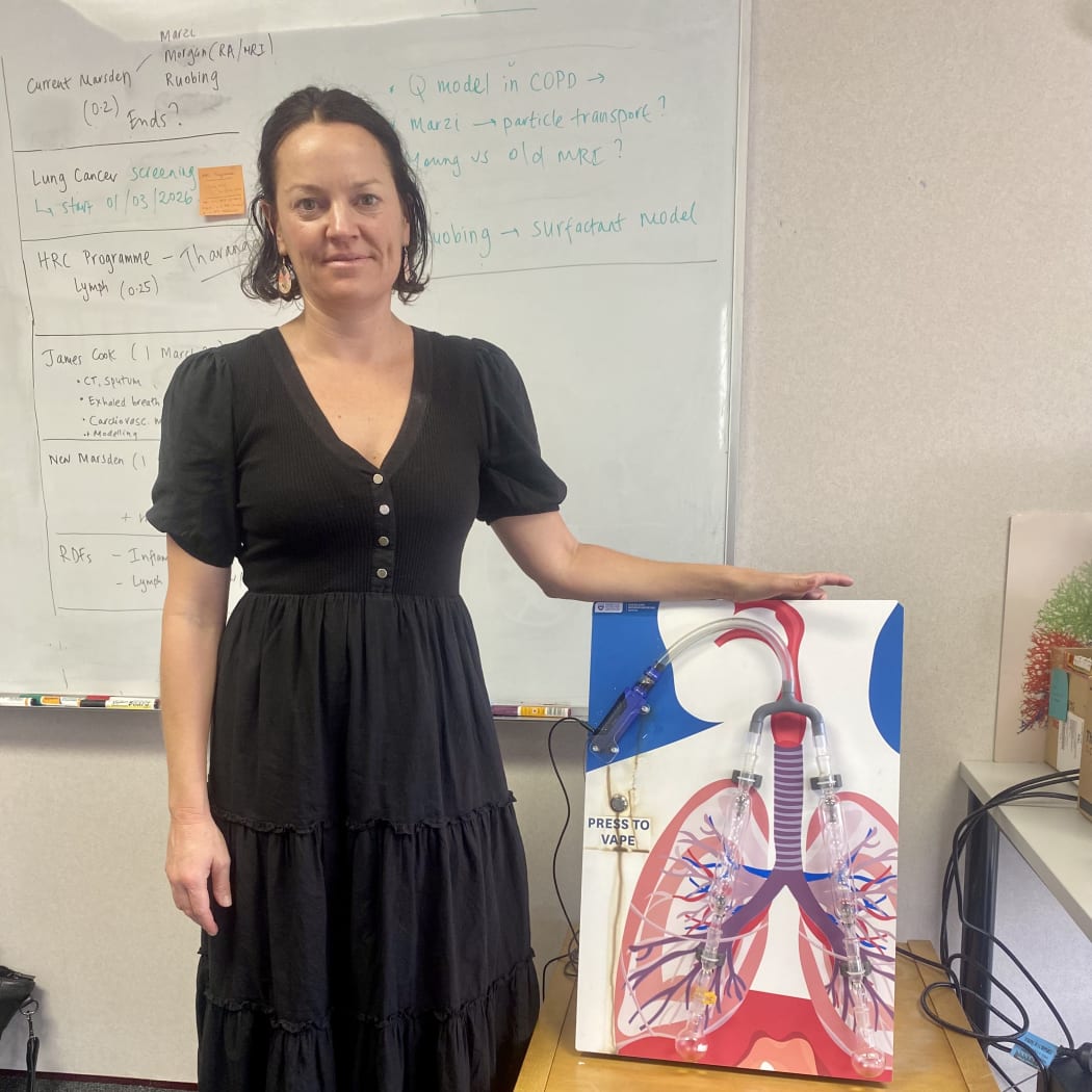 Associate Professor Kelly Burrows from Auckland University's Bio Engineering Institute is heading up a study into the long-term health effects of vaping.