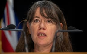 Director of Public Health Dr Caroline McElnay speaking at the briefing for a Covid-19 daily update on 17 April, 2020.