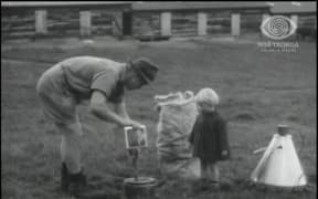 Preparing the artificial mixture for the piglets