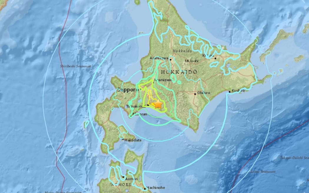 A 6.6 earthquake struck the island of Hokkaido, Japan.