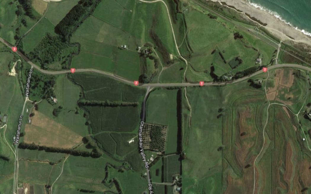 Otamarakau Valley Road in Pukehina runs for several kilometres off SH2.