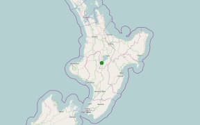 Map showing the epicentre of one of the weaker quakes.