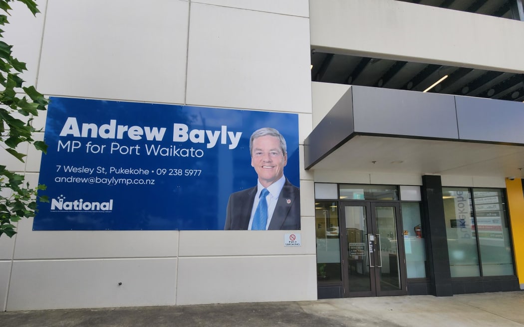 Andrew Bayly's is electorate office in Pukekohe.