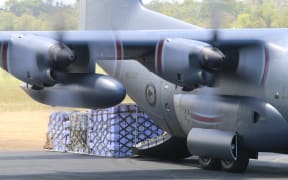 RNZAF Hercules delivers aid supplies to Vanuatu volcano evacuees