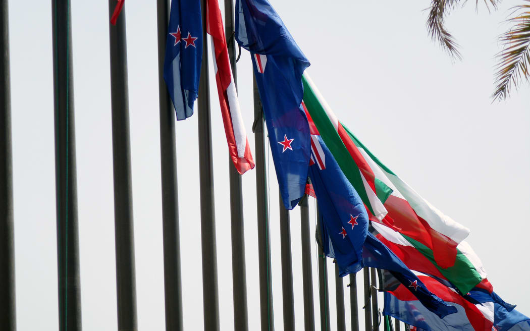 Kuwait raised countless New Zealand flags from the airport, along the highway, and to Bayan Palace.