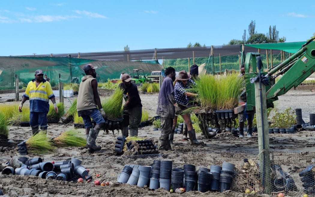 The clean-up from Cyclone Gabrielle continues at Plant Hawke's Bay on Saturday.