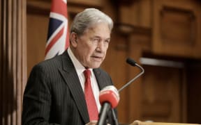 Minister for Rail Winston Peters announces new details for the Cook Strait ferry replacement plan on 31 March 2025.
