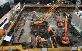 The scene of explosion in Halsey Street, Auckland CBD on 26 August 2022.