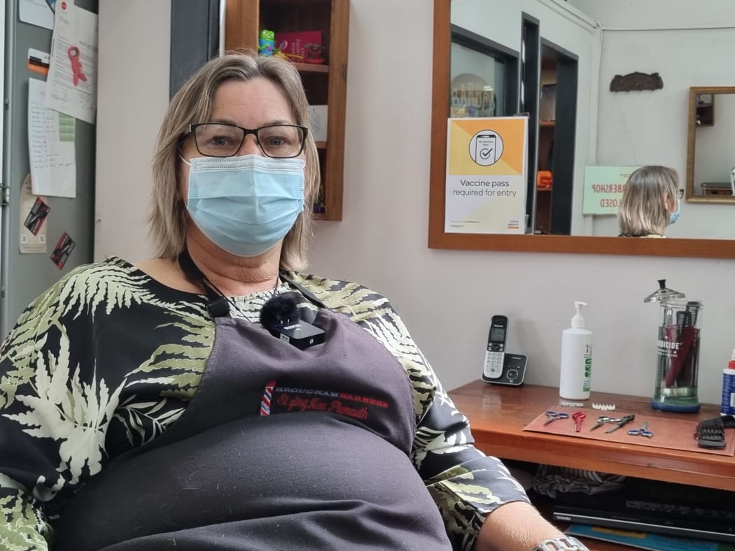 Brougham Barbers and Gifts owner Wendy Ashton says business is down about a third.