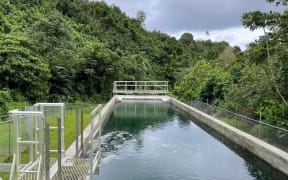 To Tatou Vai water reservoir that releases the water into the water network pipeline for consumption. 9 February 2023