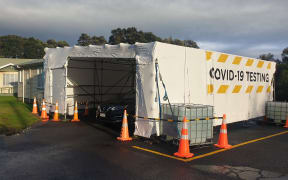 Covid-19 testing site, Taranaki Base Hospital, New Plymouth, 26 July 2021.